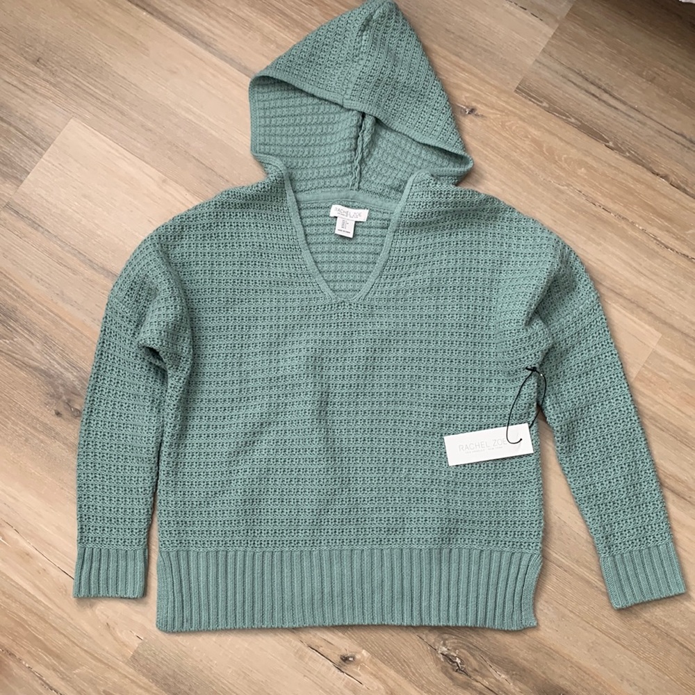 Rachel Zoe Sweater w/ Hood in Seafoam Green - Size S